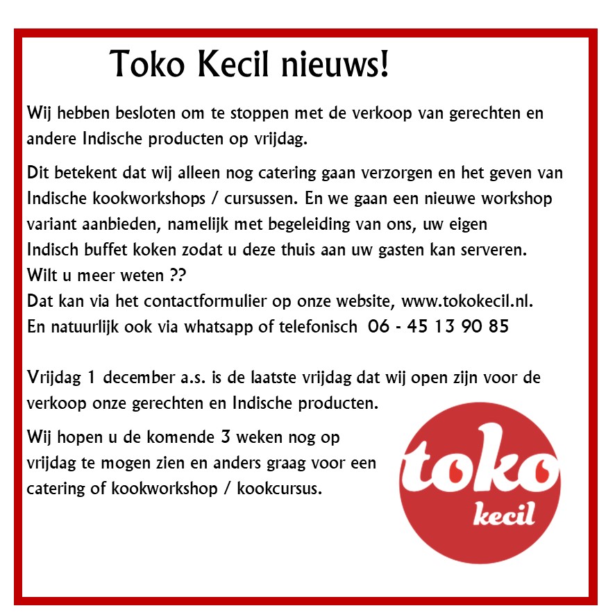 belangrijk niwuws Winkel TokoKecil Indonesisch Doorwerth